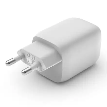 Belkin 65W Dual USB-C GaN PD Wall Charger with PPS + 2m USB-C kábel - White