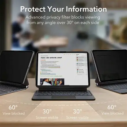 ESR Magnetic Privacy Screen Protector pre iPad Air 13" M2/M3 2024/2025