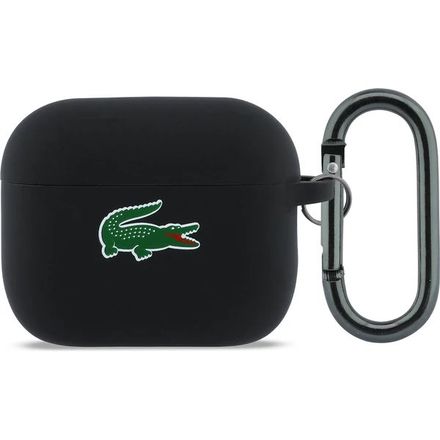 Lacoste Liquid Silicone Croc Logo Púzdro pre AirPods 3 Pro čierne