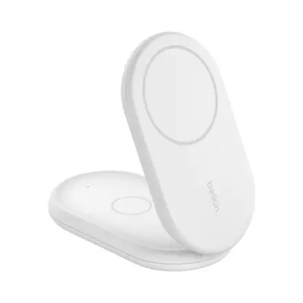 Belkin Boost Charge 2-in-1 Magnetic Foldable Wireless Charger with Qi2 15W + 36W Charger - White