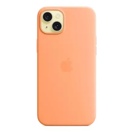 iPhone 15 Plus Silicone Case with MagSafe - Orange Sorbet