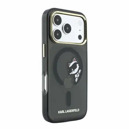 Karl Lagerfeld IML Choupette Peekaboo Magsafe kryt iPhone 18 Pro čierna