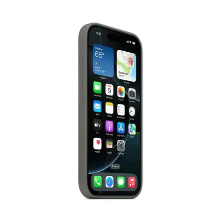 iPhone 16 Pro Silicone Case with MagSafe - Stone Gray