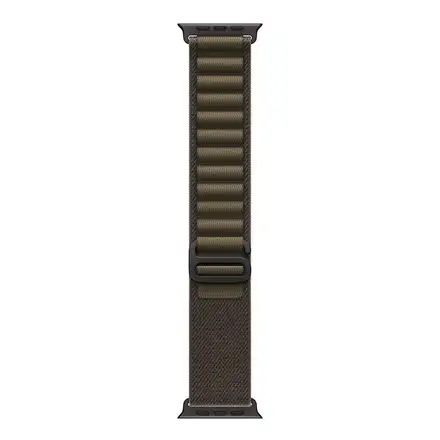 Apple Watch 49mm Dark Olive Alpine Loop - Large - Black Titanium Finish