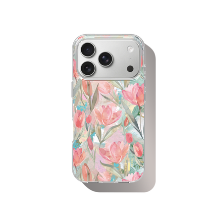 iDeal Fashion Clear Case MagSafe iPhone 17 Pro Tulip Bloom