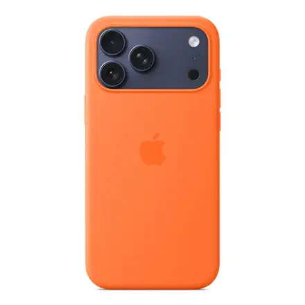 iPhone 17 Pro Max Silicone Case with MagSafe – Oranžová