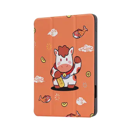 Comma puzdro Lingos Case with Pencil Slot pre iPad 10-11 Gen 2022/2025 - Fortune Bringing Horse