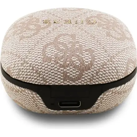 Guess PU 4G Metal Logo ENC TWS Bezdrôtové Slúchadlá ružové