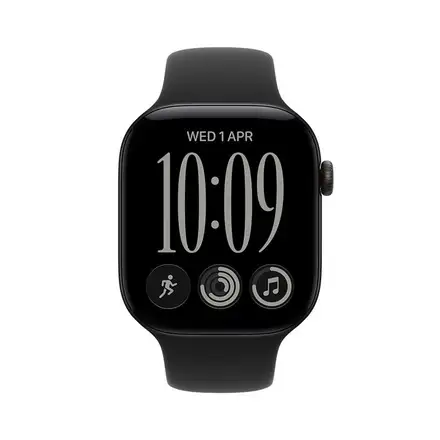 Apple Watch Series 12 GPS 42mm Black Aluminium Case with Black Sport Band - S/M