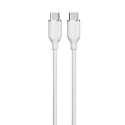Devia kábel USB-C to USB-C Jelly Series Silicone Cable 1.2m - White
