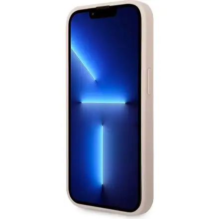 Guess PU 4G Metal Logo kryt iPhone 14 Pro ružový