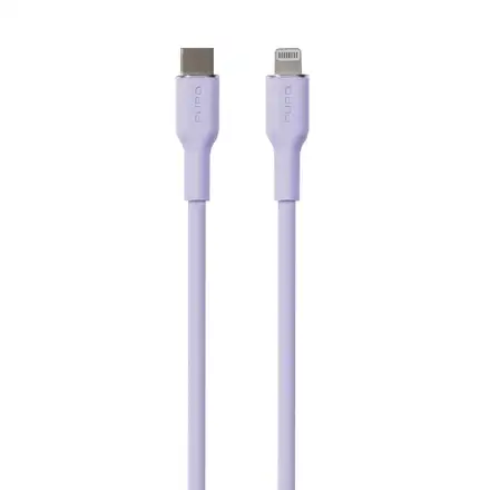 Puro kábel Soft Silicone Cable USB-C to Lightning 1.5m - Lavender