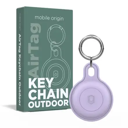 Mobile Origin puzdro Outdoor KeyChain pre Apple Airtag - Purple