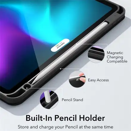 ESR puzdro Silicon Rebound Pencil Case pre iPad Pro 12.9" 2022/2021 - Grey