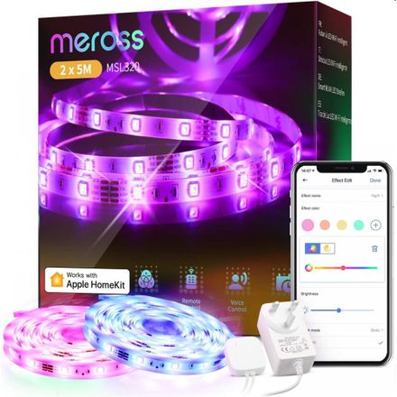 Meross Smart WiFi LED Pasik s RGB (2x5m = 10 meter)