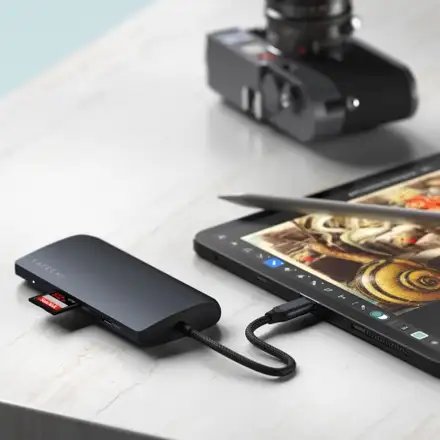 Satechi USB-C Multiport adaptér 8K with Ethernet V3 - Midnight
