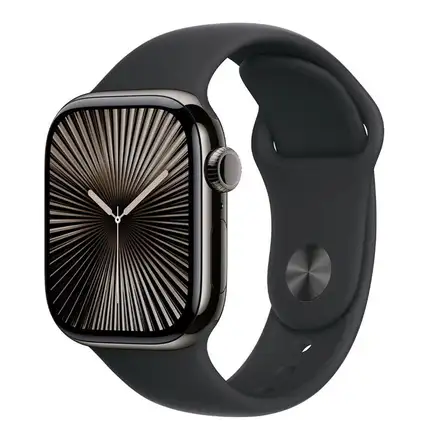 Apple Watch Series 10 GPS + Cellular 46mm Bridlicovo sivý titán s čiernym športovým remienkom - S/M *Rozbalený*