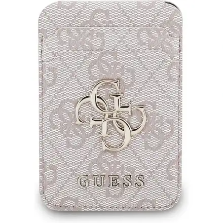 Guess PU 4G MagSafe Cardslot Peňaženka so Stojanom ružová