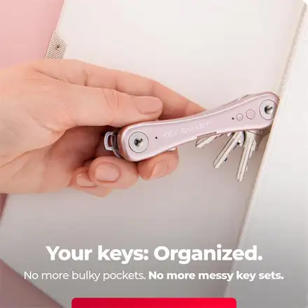KeySmart iPro s Apple Find My - organizér kľúčov - ružový