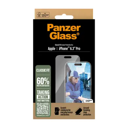 PanzerGlass ochranné sklo UWF Classic Fit pre iPhone 16 Pro - Clear