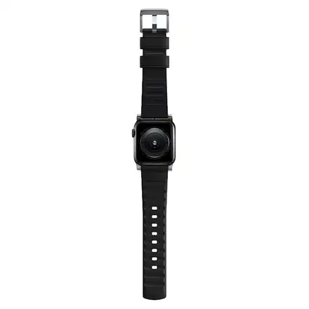 Nomad kožený remienok pre Apple Watch 44-49mm - Active Pro Black/Silver Hardware