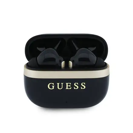 Guess Gold Line Glossy Finish TWS Bezdrôtové Slúchadlá čierne