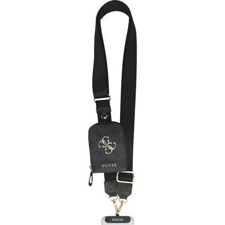 Guess Crossbody Popruh PU 4G Metal Logo + Peňaženka čierny