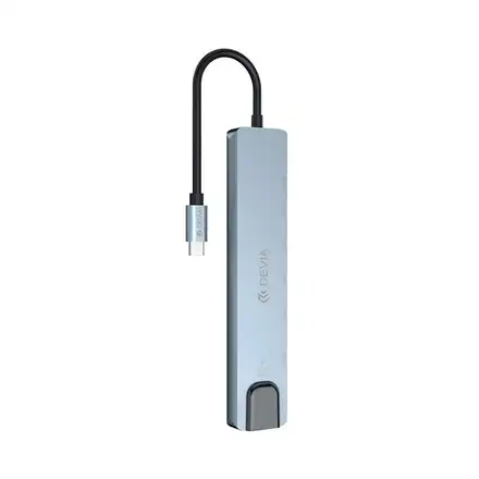 Devia USB-C Hub Pro 8 in 1 EC706 - Deep Gray