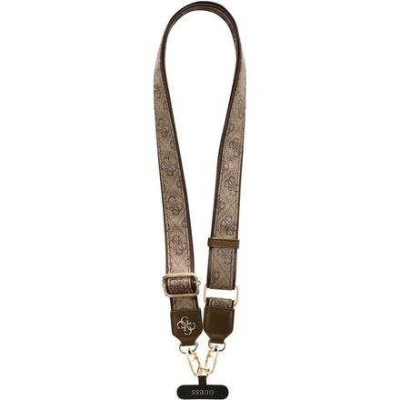 Guess Crossbody Popruh PU 4G Metal Logo hnedý