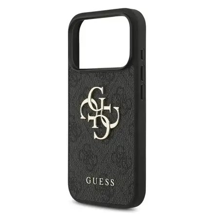 Guess PU 4G Metal Logo kryt iPhone 18 Pro Max šedá