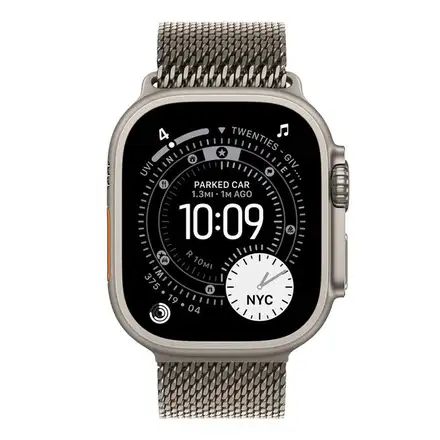 Apple Watch 49mm Natural Titanium Milanese Loop - Small