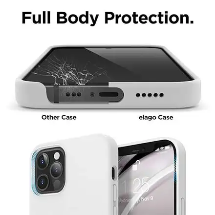Elago kryt Silicone Case pre iPhone 12/12 Pro - White