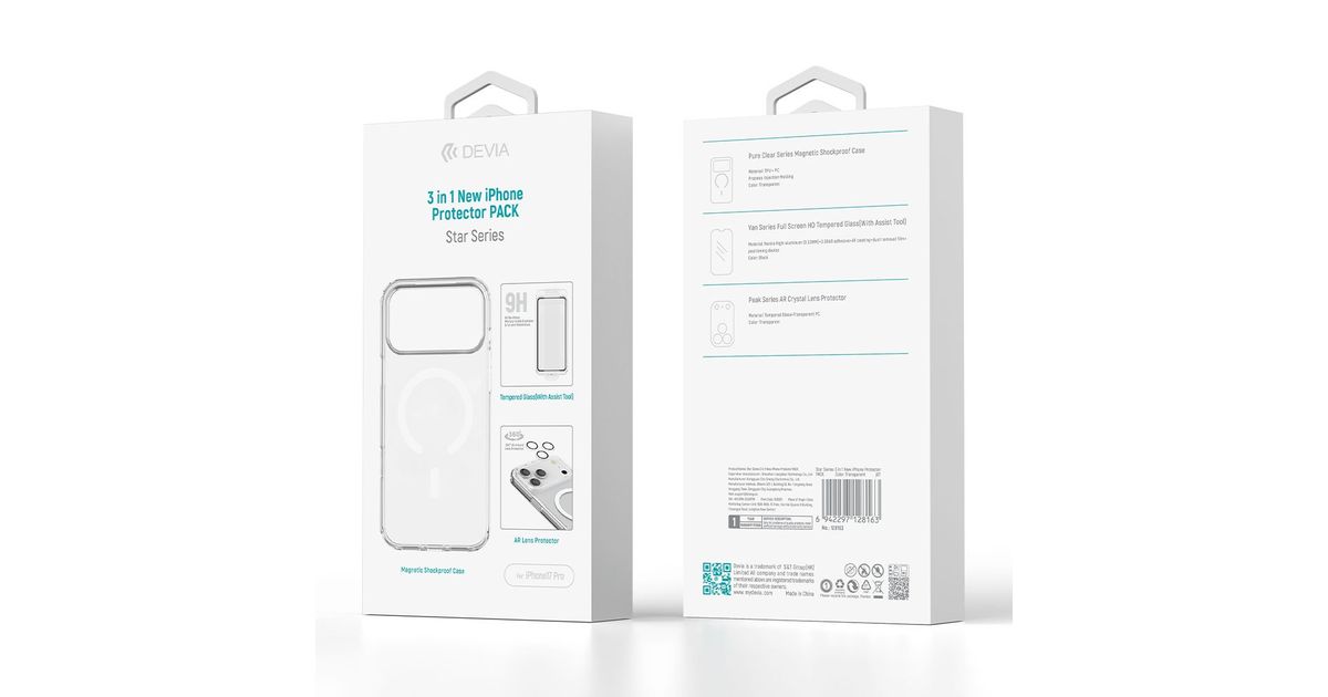 Devia Star Series 3 in 1 iPhone Protector Pack pre iPhone 17 Pro ...