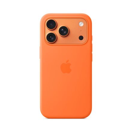iPhone 17 Pro Silicone Case with MagSafe – Oranžová