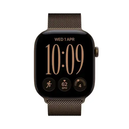Apple Watch Series 12 GPS + Cellular 42mm Dark Bronze Aluminium Case with Dark Bronze Milanese Loop