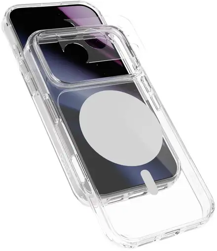 Epico Dot Mag+ Case iPhone 17 Pro/18 Pro Qi2 & MagSafe Compatible - grey (crossbody ready & camera island protector)