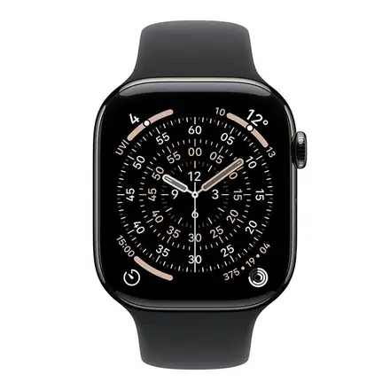 Apple Watch Series 11 GPS + Cellular 46mm Bridlicový sivý titán s čiernym športovým remienkom - M/L
