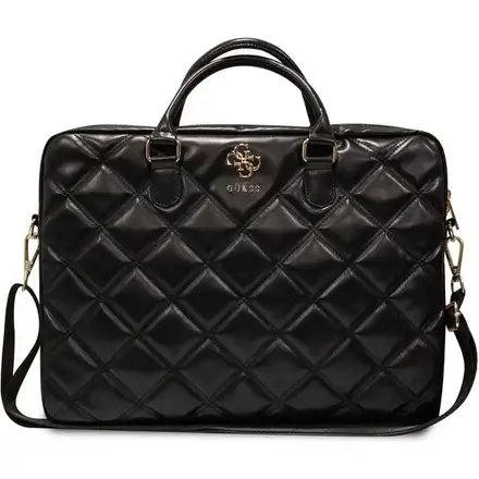 Guess PU Quilted 4G Metal Logo Taška na MacBook 15/16" čierna