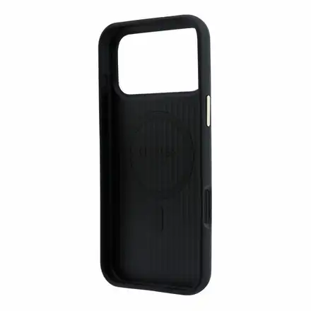 Guess PU Semi Wrap Perforated 4G Logo MagSafe kryt iPhone 18 Pro Max čierny
