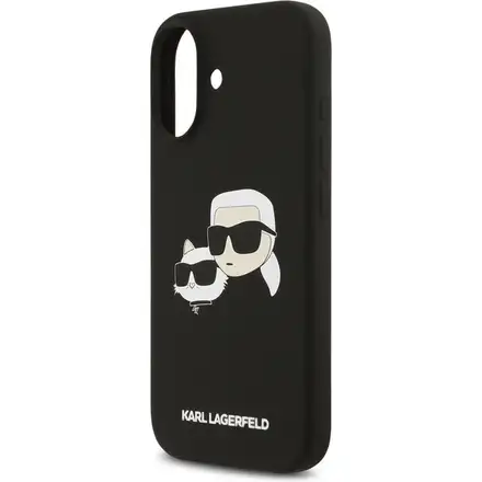Karl Lagerfeld Liquid Silicone Double Heads MagSafe kryt iPhone 17 čierny