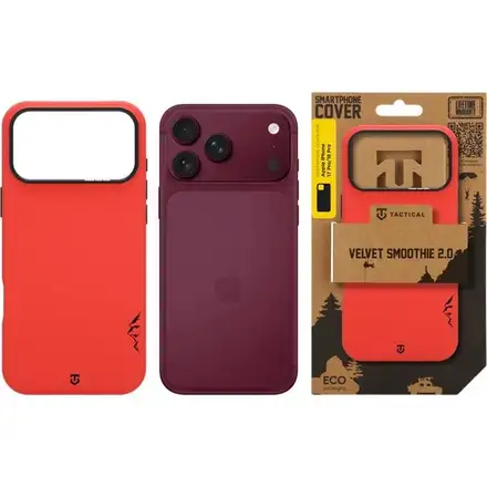 Tactical MagForce Velvet Smoothie 2.0 Kryt Apple iPhone 18 Pro/17 Pro červený