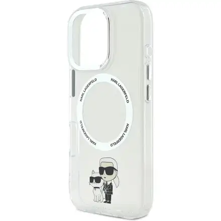 Karl Lagerfeld IML Karl and Choupette MagSafe kryt iPhone 16 Pro priehľadný