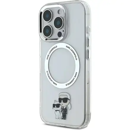 Karl Lagerfeld IML Karl and Choupette MagSafe kryt iPhone 16 Pro priehľadný