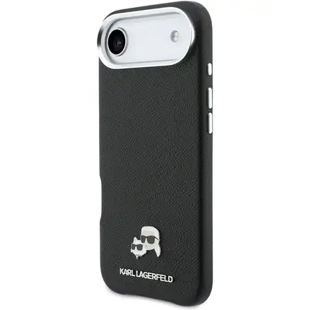 Karl Lagerfeld PU Karl and Choupette Heads Pins MagSafe kryt iPhone Air čierny