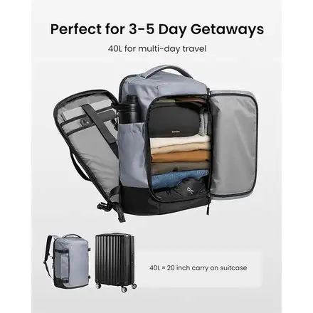 TomToc batoh T66 Travel Laptop Backpack 40L - Gray