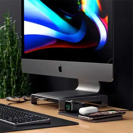 Satechi Trio Wireless Charging Pad - Space Gray