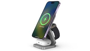 Cubenest 3v1 Skladacia bezdrôtová nabíjačka S312 Pro - šedá