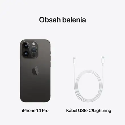 iPhone 14 Pro 128 GB kozmická čierna *Použitý s DPH - Trieda C*