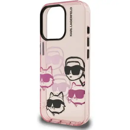 Karl Lagerfeld IML Multi K&CH Heads kryt iPhone 16 Pro ružový