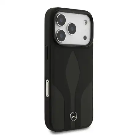 Mercedes Leather The Move MagSafe Zadný Kryt pre iPhone 17 Pro čierny